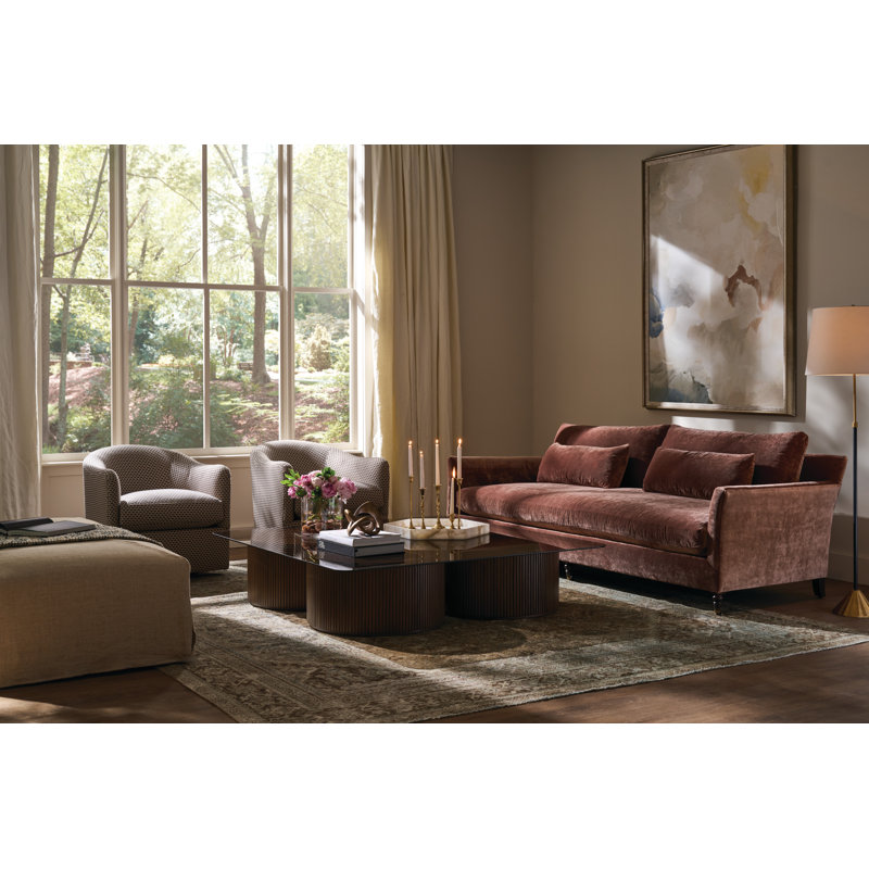 Bruges 87'' Sofa Bench Cushion, Tan Linen Blend