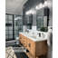 Meuble-lavabo à double cuve - chêne blanc - teinte L 60 po 4-125534300-125534297