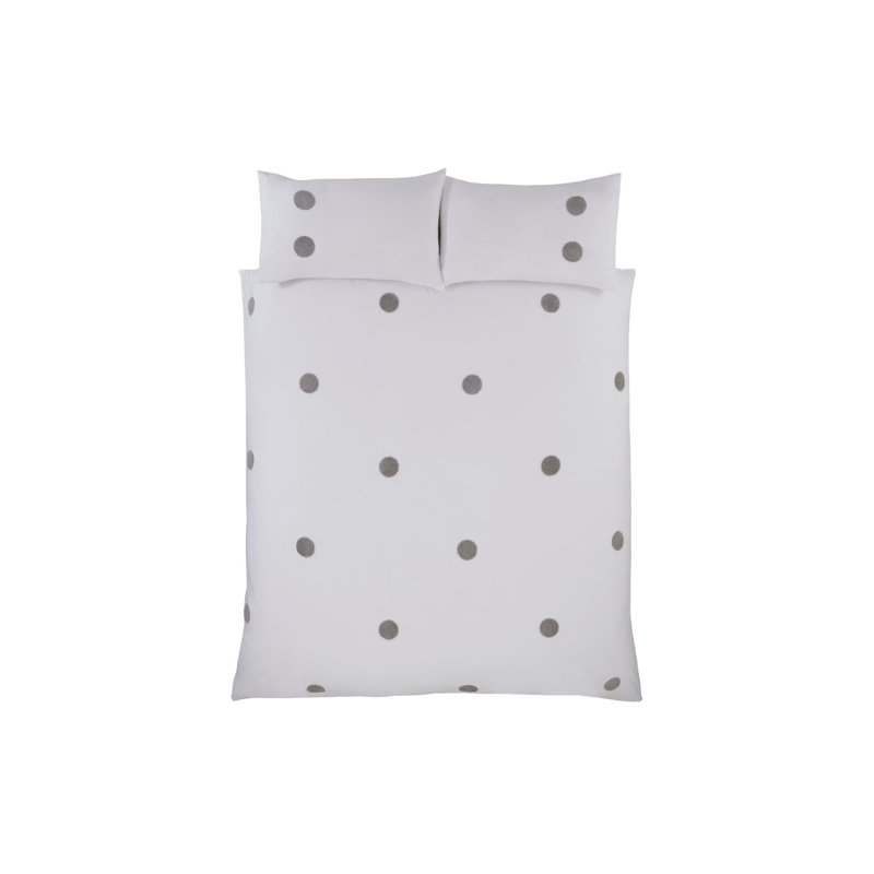 Beshore Polyester Solid Colour Duvet Cover Set with Pillowcases Included, Silver, King Duvet Cover + 2 Standard Pillowcases