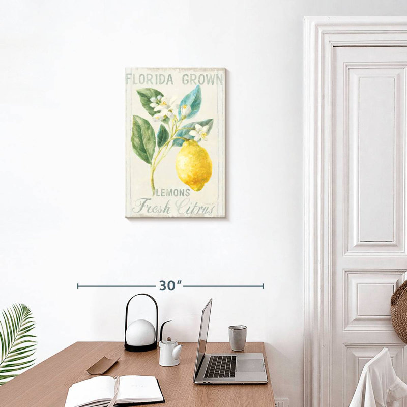 Kema Floursack Lemon I Wall Sign, 24" H x 16" W