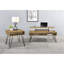 Table basse à plateau relevable en chêne doré et noir