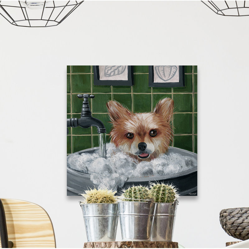 Enjoy The Bubbles - Wrapped Canvas Painting, 45cm H x 45cm W x 3.81cm D