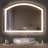 LED Bathroom Mirror with Lights sector Vanity Mirror with Touch Sensor Lighted Mirror with Metal Frame Frontlit Anti-Fog Dimmable 3 Colors Temperature Shatterproof-849843659