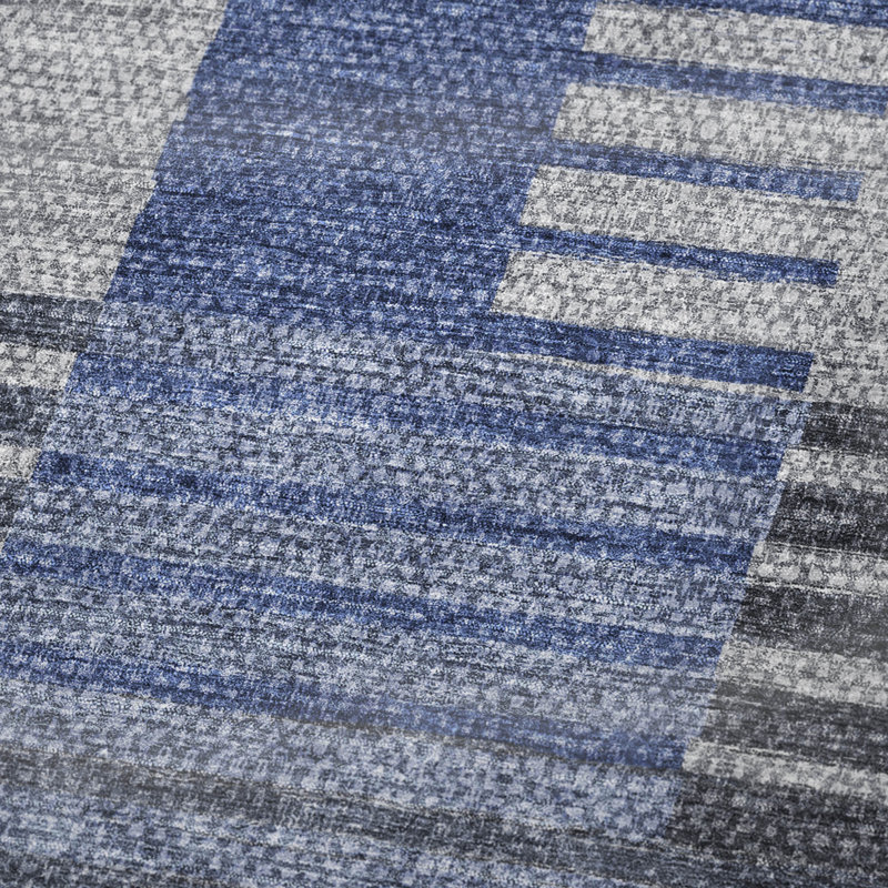 Jeté rayé Addison Sherpa ASB687, Bleu