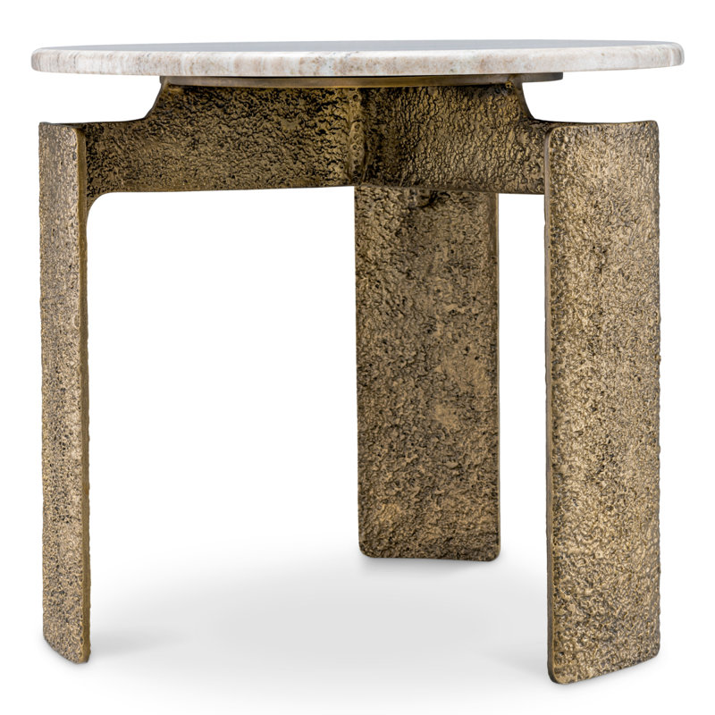 Side Table Bodega Antique Brass Finish