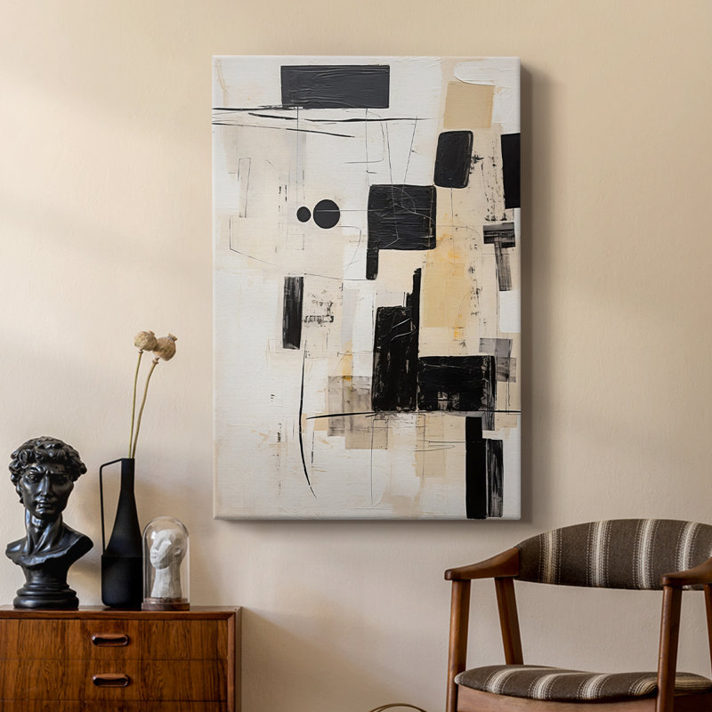 Série ABSTRACT CCCCI - Toile tendue avec châssis de qualité supérieure - Prêt à être accroché, H 60 po x l 40 po