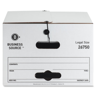 Storage Box, Legal, Whitem, 12-Pack