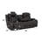 Wendell Dark Gray Microfiber Power Motion Sofa W/Dropdown Table, Storage, Usb & Led