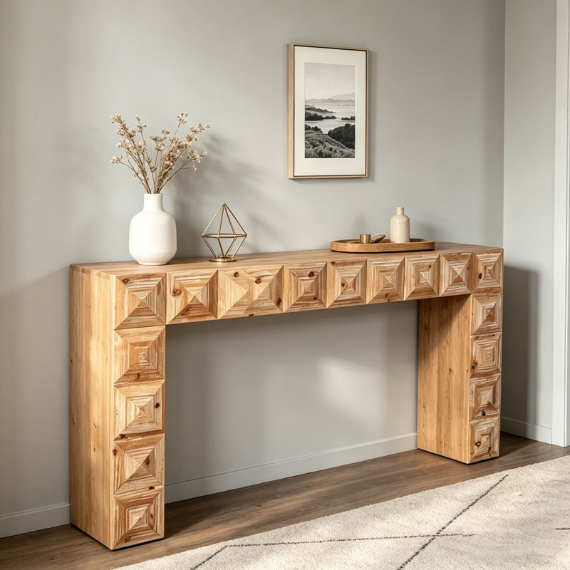 Console à relief géométrique 59,06 "