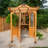 Backyard Discovery Bellerose 9' x 6' Cedar Wood and Polycarbonate Walk-In Outdoor Greenhouse Kit with Pergola