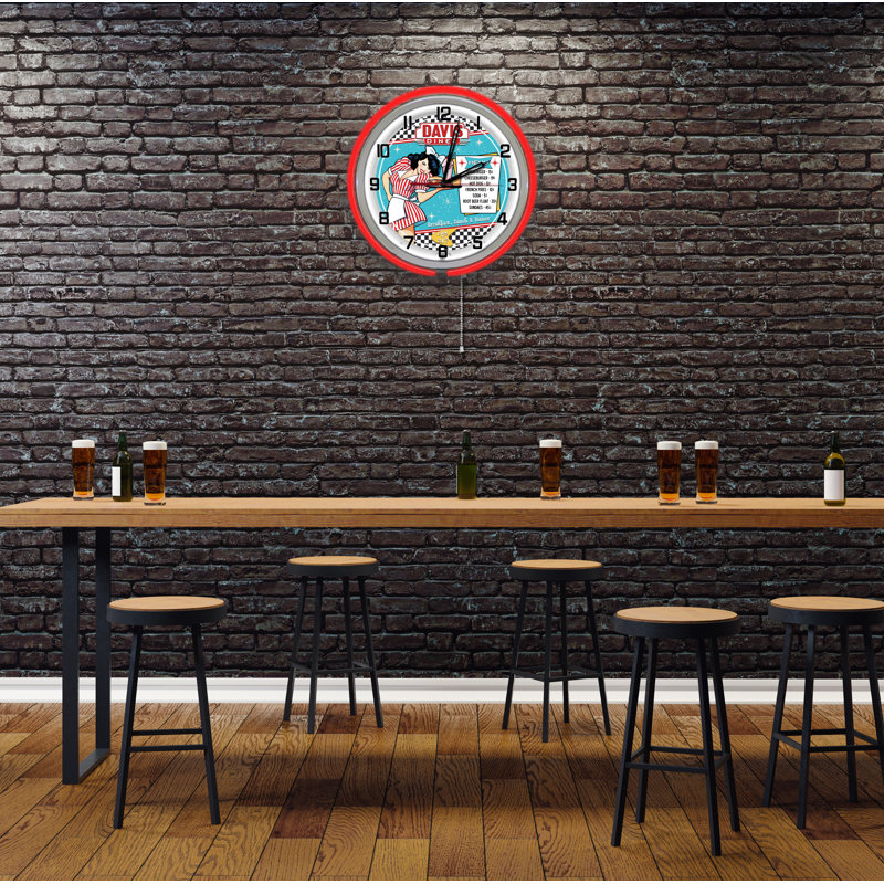 Horloge murale rétro, Rouge