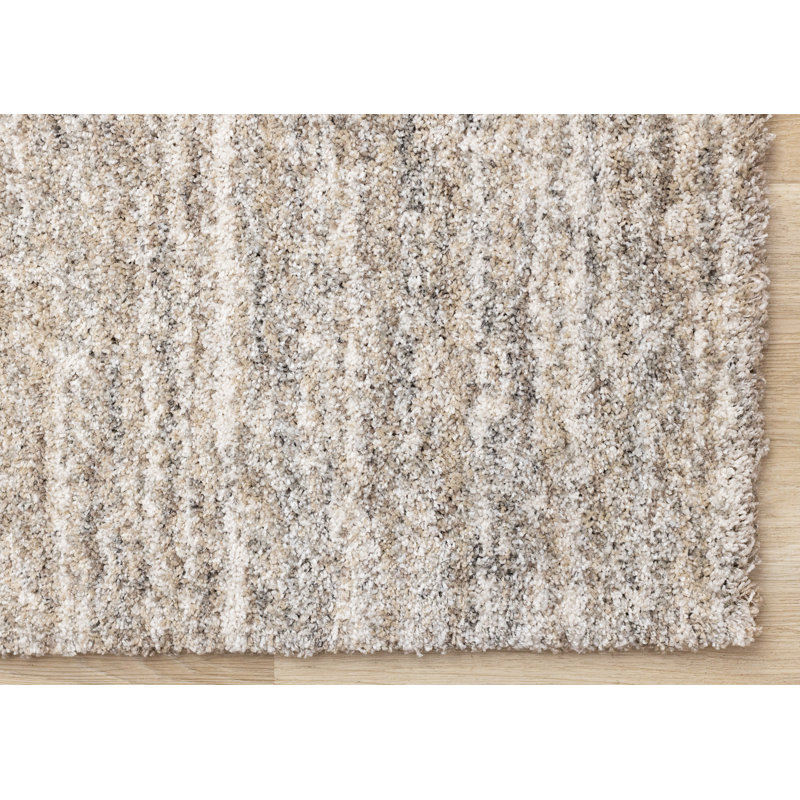 Tapis abstrait gris et brun 5 pi x 8 pi