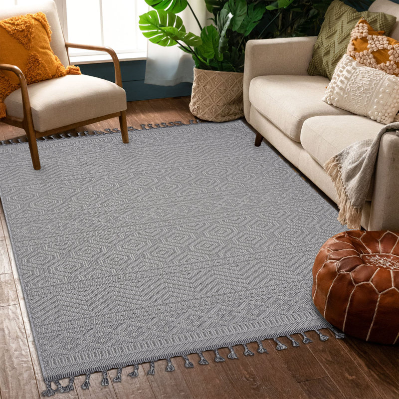 Tapis tissé à la machine Naar Guros, Rectangle 6 pi 7 po x 9 pi