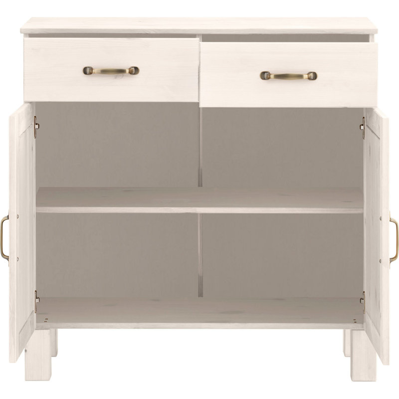 Flintwood 85cm Solid Wood Sideboard, White