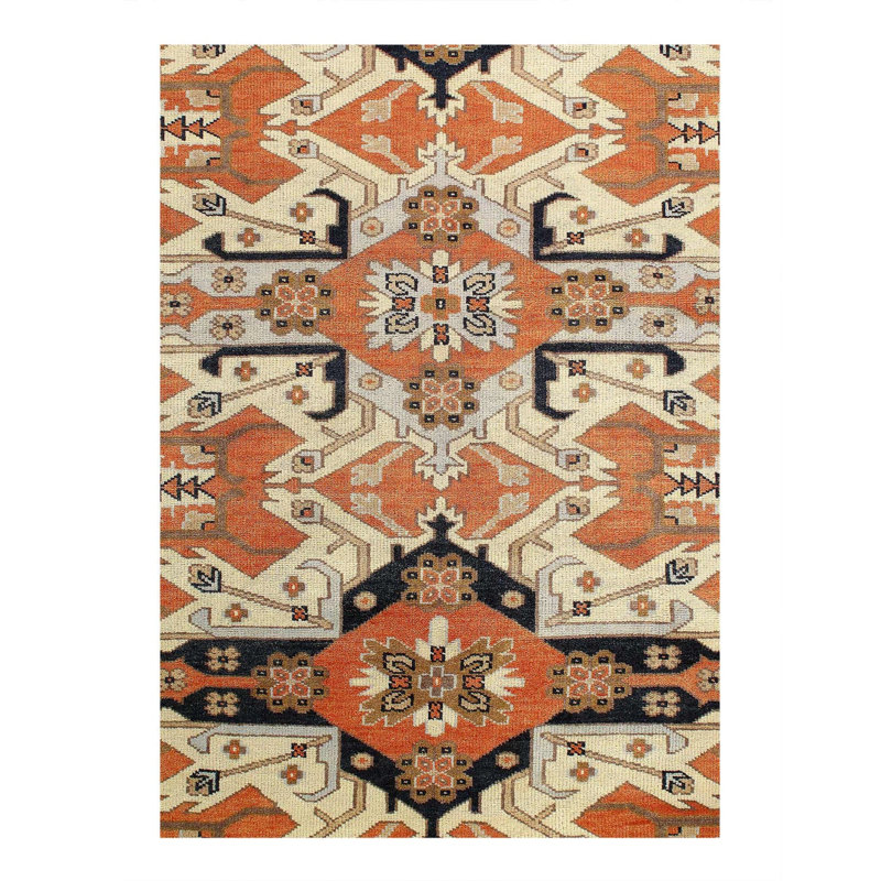 Oriental Area Rug in Rust