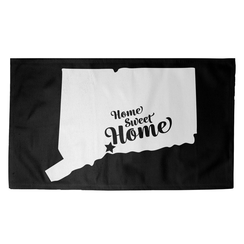 Tapis de maison noire new refuge, Rectangle 2 pi x 3 pi, Oui