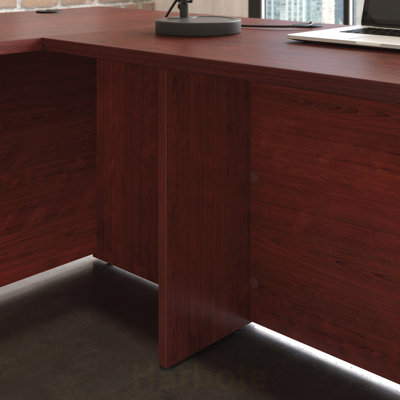 Bureau avec tablette, fini rouge