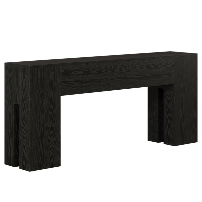 Foyer Table,Console Table,Wooden Hallway Table, Black