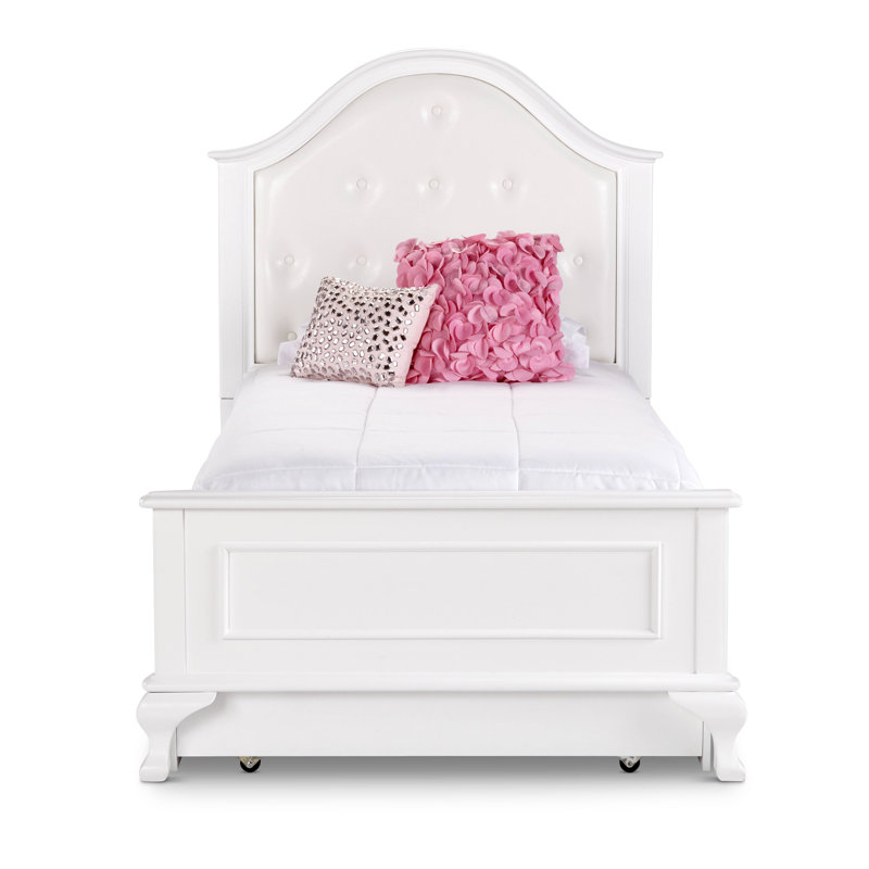 Lit plateforme tapissier Duena, Simple
