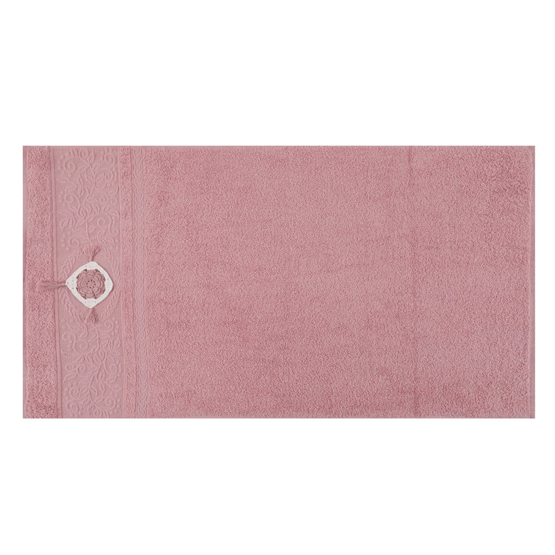 Ensemble de serviettes 100% coton 2 pièces Ruzgar, Rose