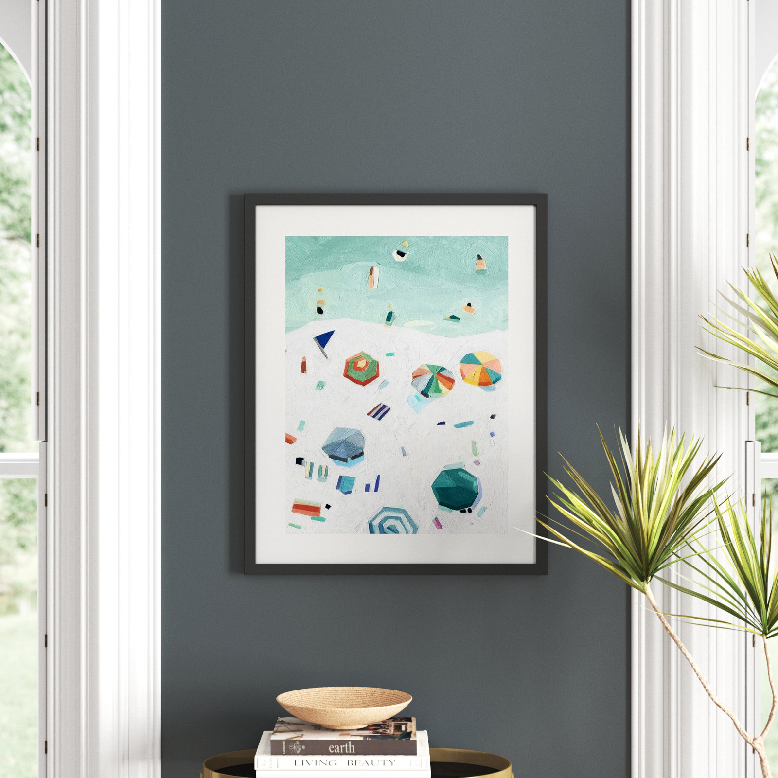 Beach Vista II by Emma Scarvey, Black Framed Paper, 29" H x 23" W
