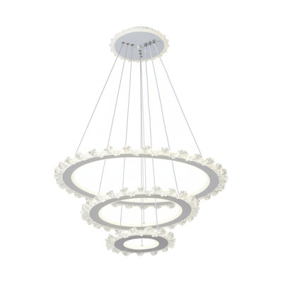 3 - Light Natural LED Dome Pendant
