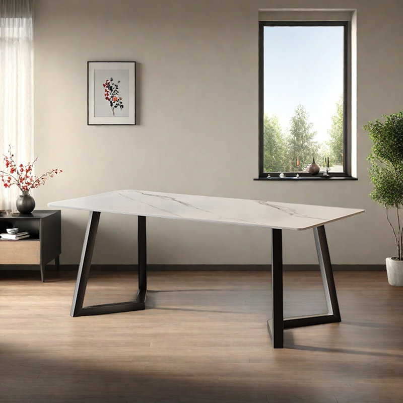 Table de salle à manger rectangulaire Modern, H 29,52 po x L 70,86 po x l 35,43 po