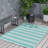 Teal Rectangle Polypropylene 5'3"x7' Rug