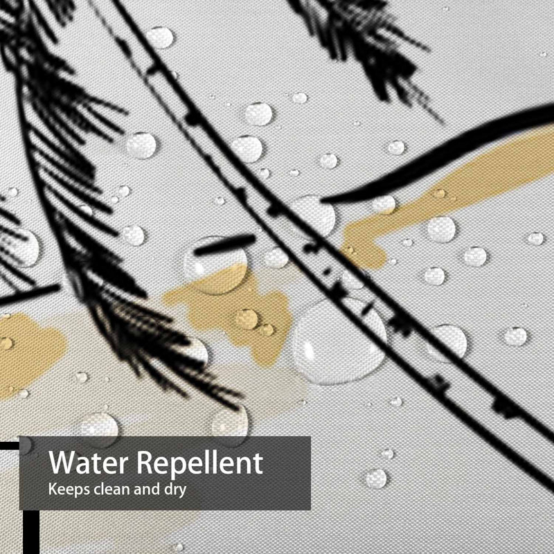 Rideau de douche imperméable PalmS, L 72 po x l 84 po