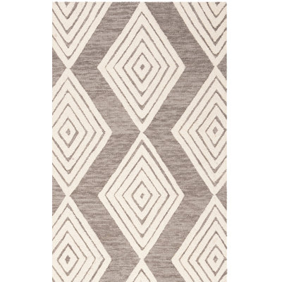Debron Hand Tufted Wool Geometric Rug