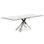 Harber Glass Top Metal Base Dining Table