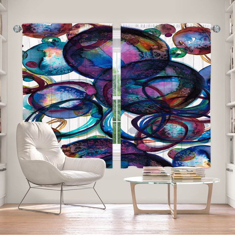 Room Darkening Curtain Pair, 56" W x 78" L, Purple/Violet