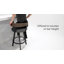Tabouret de bar et de comptoir pivotant avec dossier en bois Drees-499897013-499896971-500473608