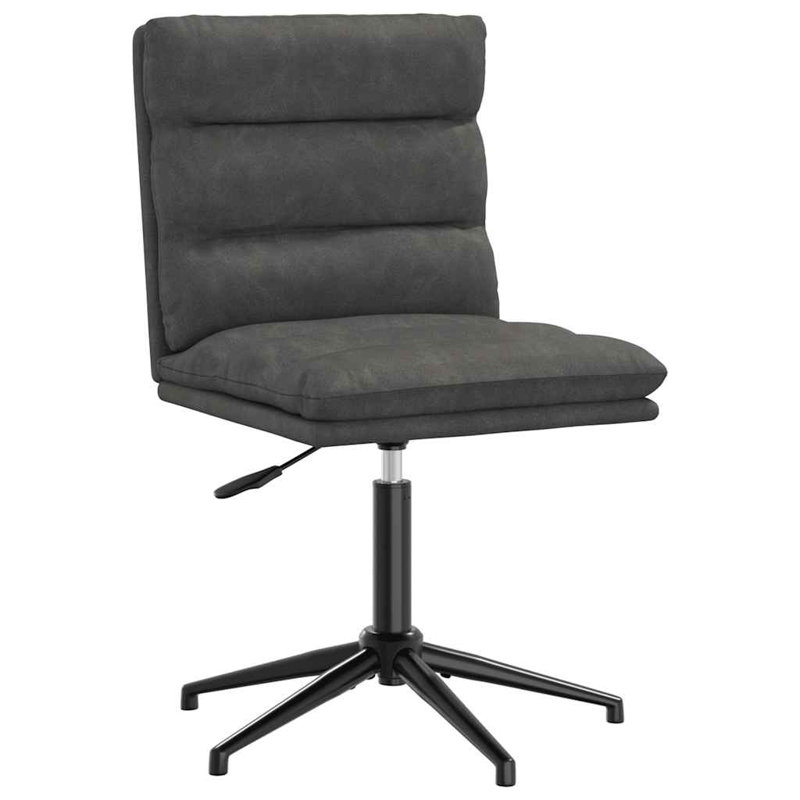  Dining Chair Black Faux Leather, Black