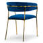 Fauteuil capitonné bleu Ophelia