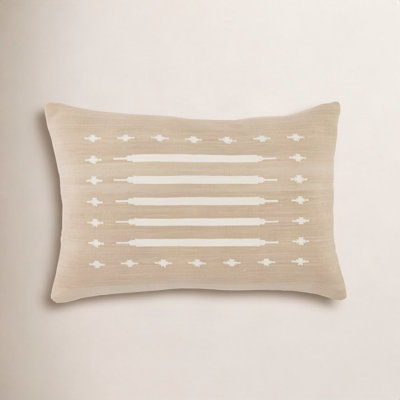 Estela Geometric Cotton Lumbar Throw Pillow