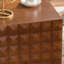 Table basse carrée en bois manufacturé rétro brun-1805248145