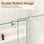 60 po X P 72 po H Double porte de douche coulissante avec cadre Verre transparent-116269471
