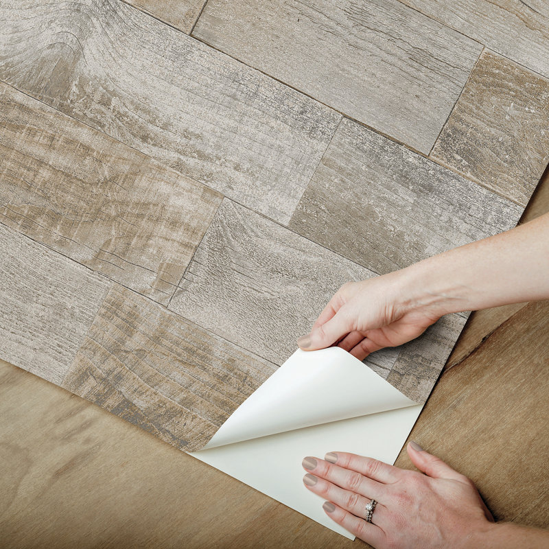 Papier peint adhésif naturel Salvage Plank