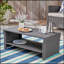 Table basse d'extérieur en osier ST LUCIA, résistante aux intempéries et élégante pour les rassemblements de patio et de jardin