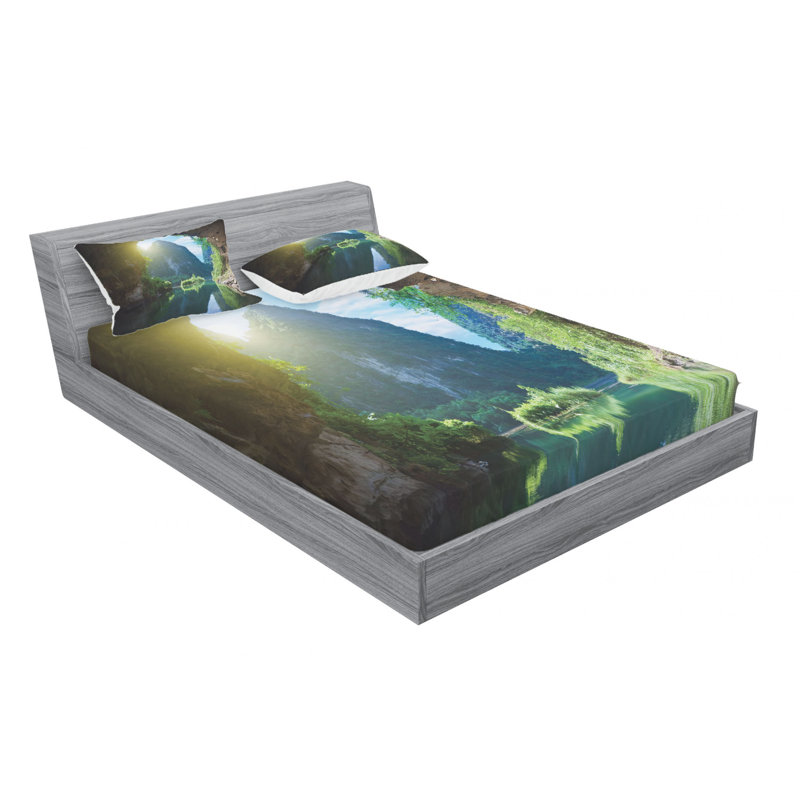 Microfiber Sheet Set, Queen Sheet Set with Fitted Sheet