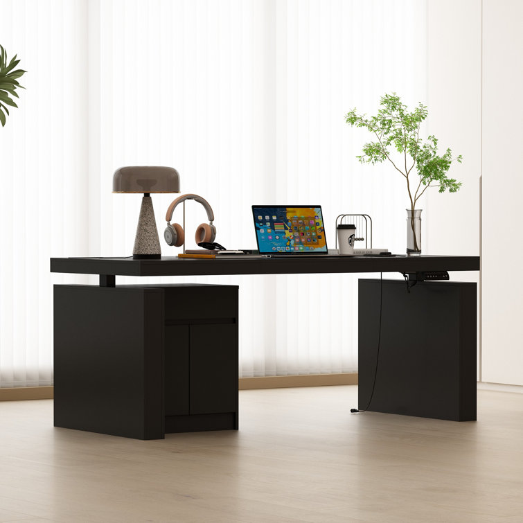 Bryasha 71'' W Height Adjustable Standing Desk