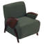 Fauteuil d'appoint moderne rembourré de 68,5 cm de large, structure en bois massif-860294341-860294347