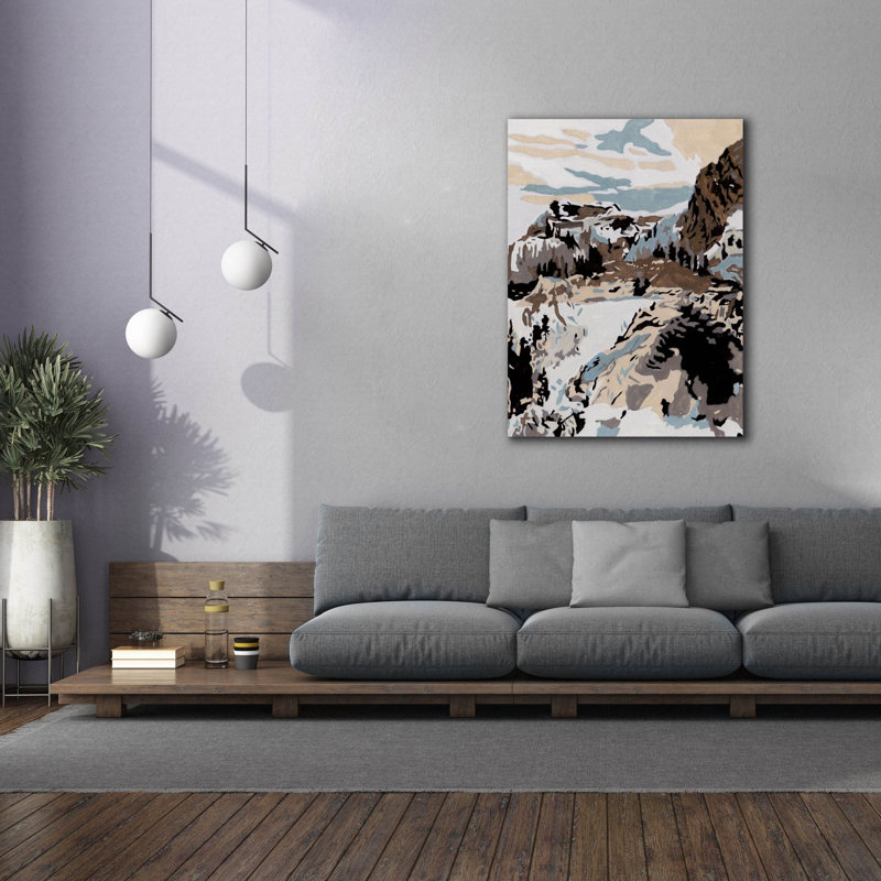Toile épique Graffiti «Hush Peaks 1» par Melissa Wang, 40 po x 54 po, H 54 po x l 40 po