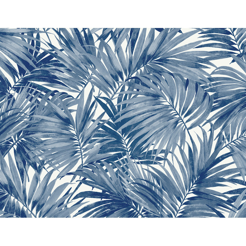 Floral Wallpaper Roll, Dark Blue