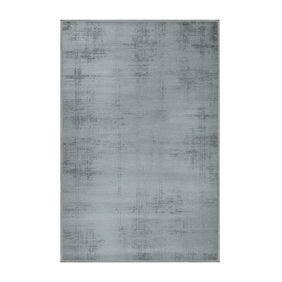 Machine Washable Abstract Gray Area Rug