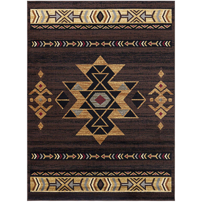 Southwest Area Rug, Stain Resistant Area Rug, Rectangle 5'3" x 7'3"