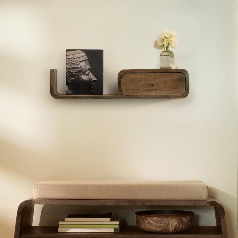 Tablettes murales flottantes en bois Sephine