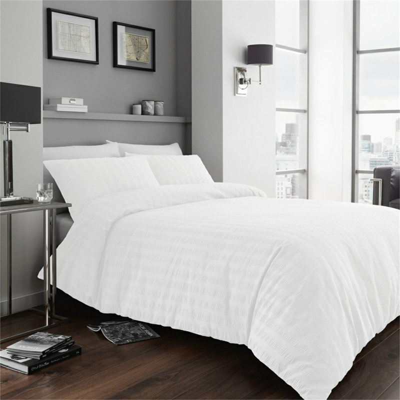 Signature 180 TC Duvet Cover Set, White, Double - 2 Standard Pillowcases