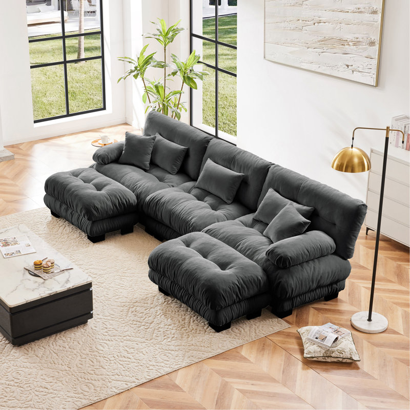 Canapé modulaire de luxe Luxury, Gris chenille